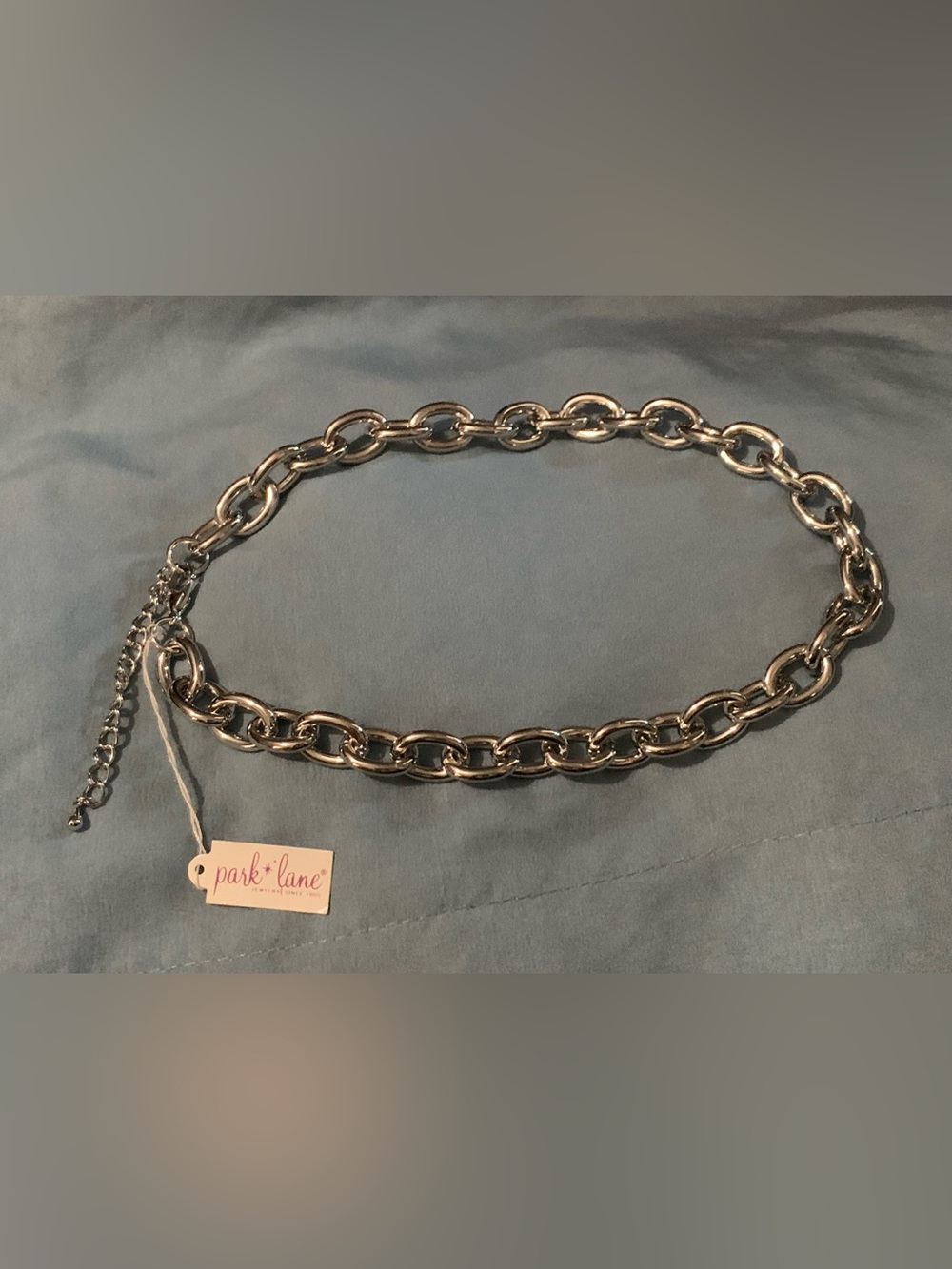 Park Lane Shiny Silver Chunky Link Necklace